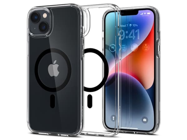 Spigen ACS04903, Omslag, Apple, iPhone 14 Plus, 17 cm (6.7"), Svart, Transparent