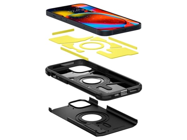 Spigen ACS05062, Suojus, Apple, iPhone 14, 15,5 cm (6.1"), Musta