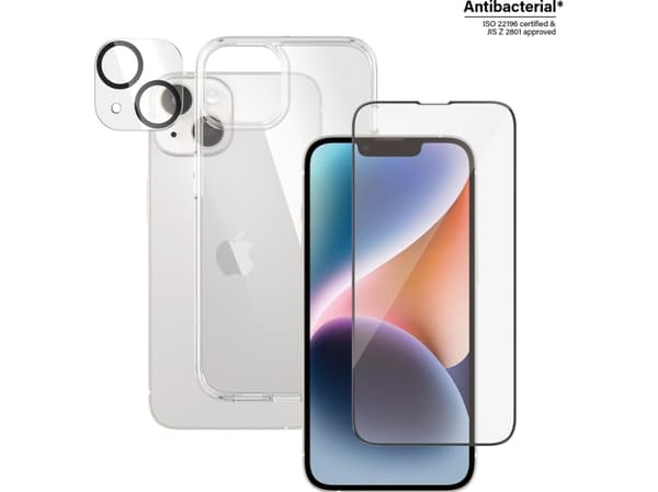 PanzerGlass™ | 3-i-1 skyddspaket - skyddsväska väska sidoskydd för mobiltelefon | för Apple iPhone 14