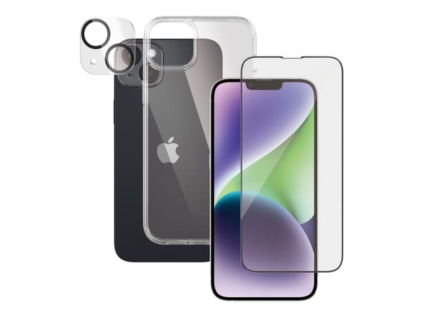 PanzerGlass - 3-in-1 protection pack - beskyttelsesboks baksidedeksel for mobiltelefon - polykarbonat, polyethlen-tereftalat (PET), polymetyl metakry