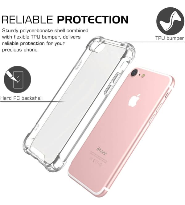 Stöttåligt Mobilskal iPhone 7/8/SE (2020/2022) - Svart