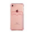 Miniatyrbild 1 av 5: iPhone 7/8/SE (2020/2022) Stöttåligt Skal med Korthållare - Rosa