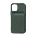 Miniatyrbillede 1 af 3: iPhone 13 Mini Silikonskal med Korthållare - Militärgrön