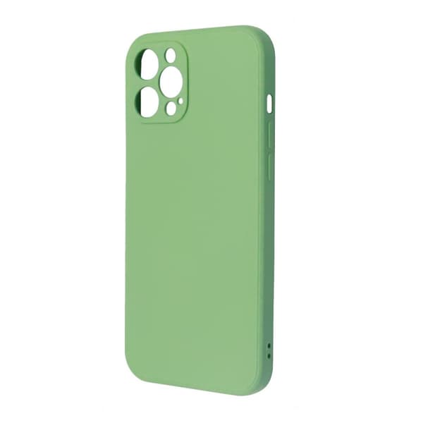 iPhone 12 Pro Max Silikonskal med Kameraskydd - Grön
