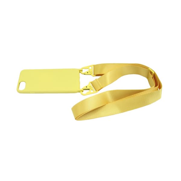 iPhone 7/8/SE (2020/2022) Silikonskal med Rem/Halsband - Gul