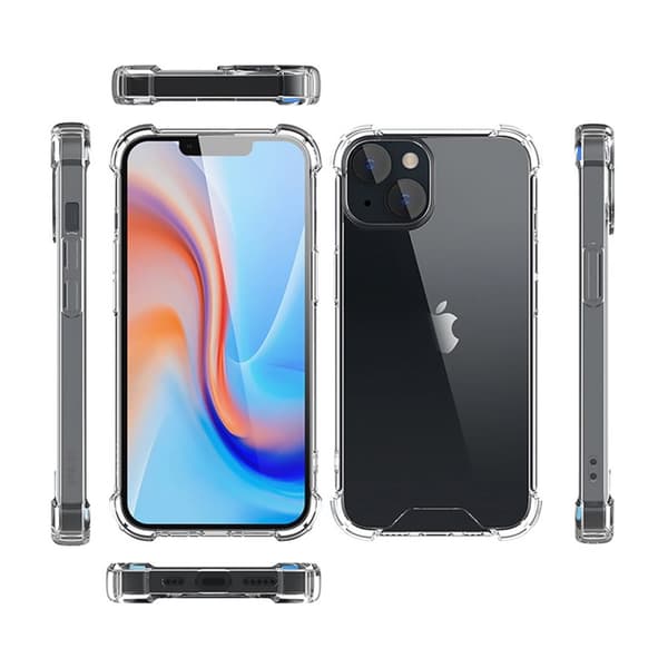 iPhone 14 Skal - Stöttåligt Transparent