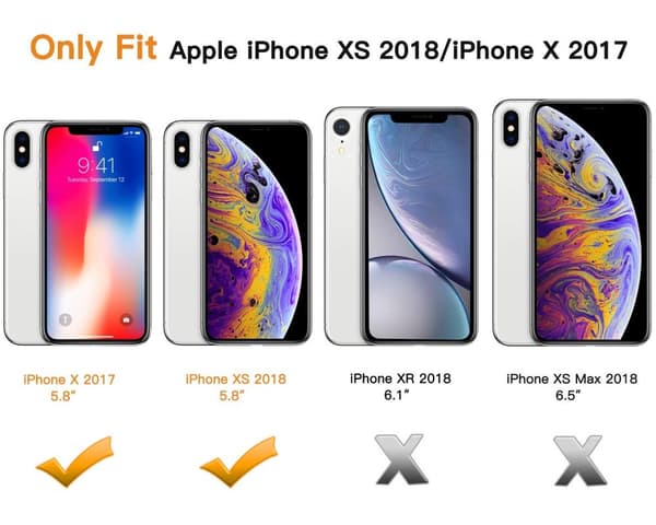 Stöttåligt Mobilskal iPhone X/XS - Transparent