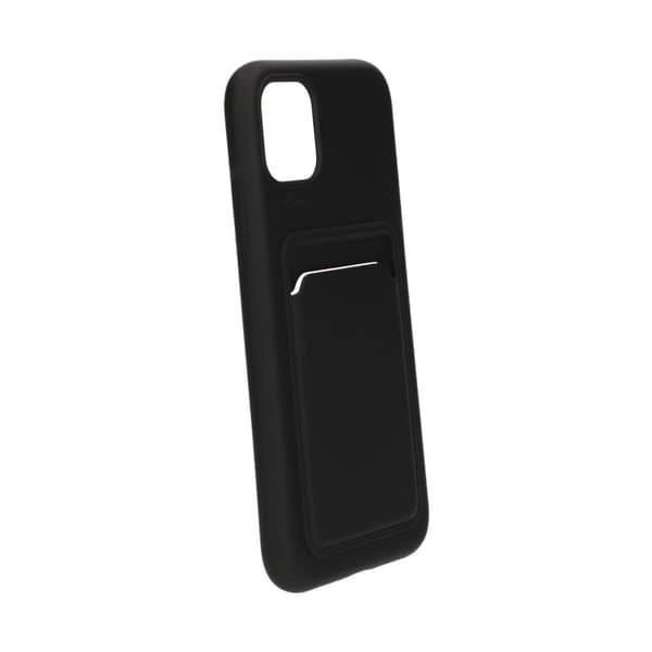 iPhone 11 Silikonskal med Korthållare - Svart