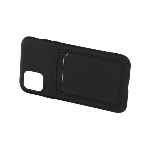 iPhone 11 Silikonskal med Korthållare - Svart