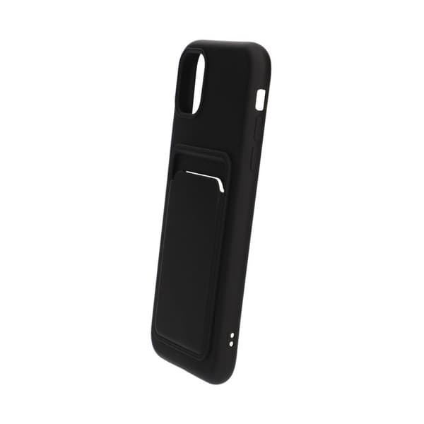 iPhone 11 Silikonskal med Korthållare - Svart