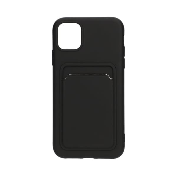 iPhone 11 Silikonskal med Korthållare - Svart