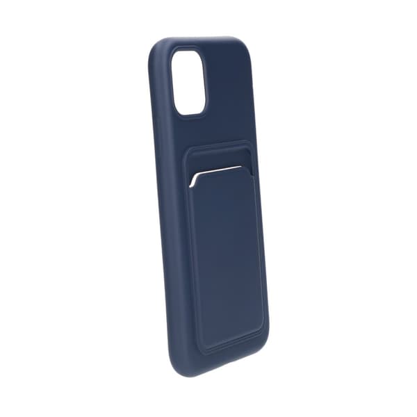 iPhone 11 Silikonskal med Korthållare - Blå
