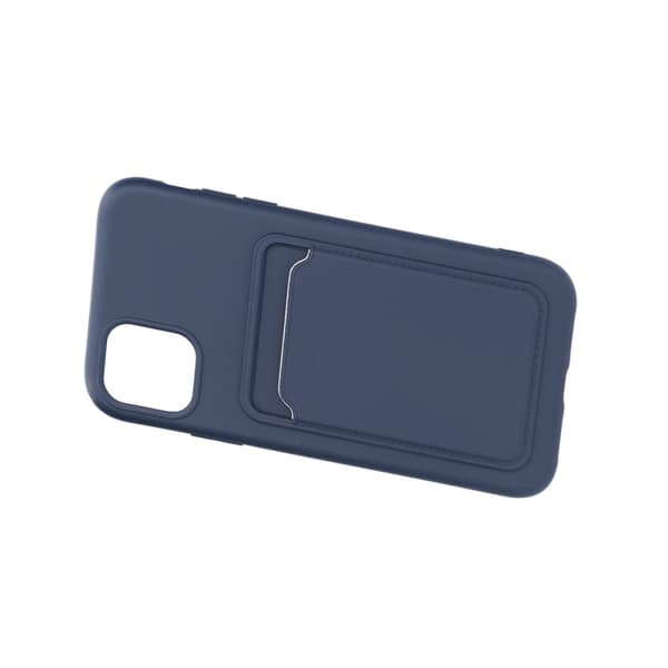 iPhone 11 Silikonskal med Korthållare - Blå