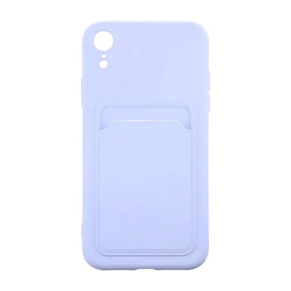 iPhone XR Silikonskal med Korthållare - Lila