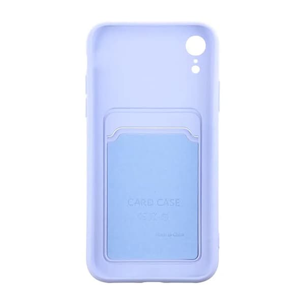 iPhone XR Silikonskal med Korthållare - Lila