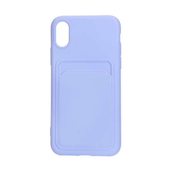 iPhone XR Silikonskal med Korthållare - Lila