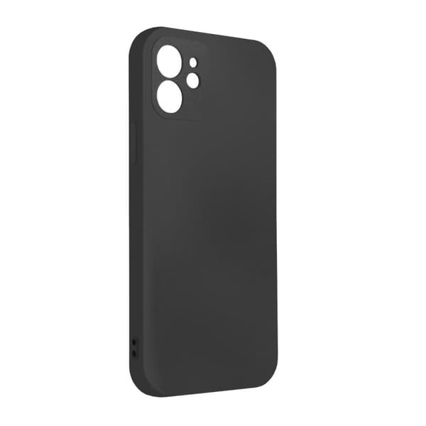 iPhone 12 Mini Silikonskal med Kameraskydd - Svart