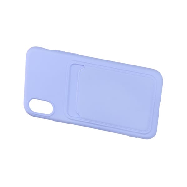 iPhone X/XS Silikonskal med Korthållare - Lila