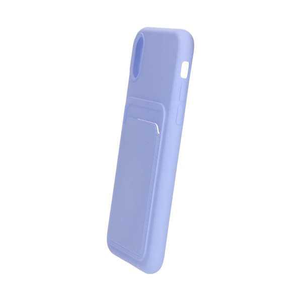iPhone X/XS Silikonskal med Korthållare - Lila