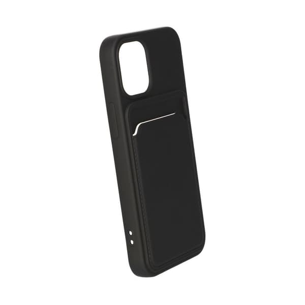iPhone 13 Mini Silikonskal med Korthållare - Svart