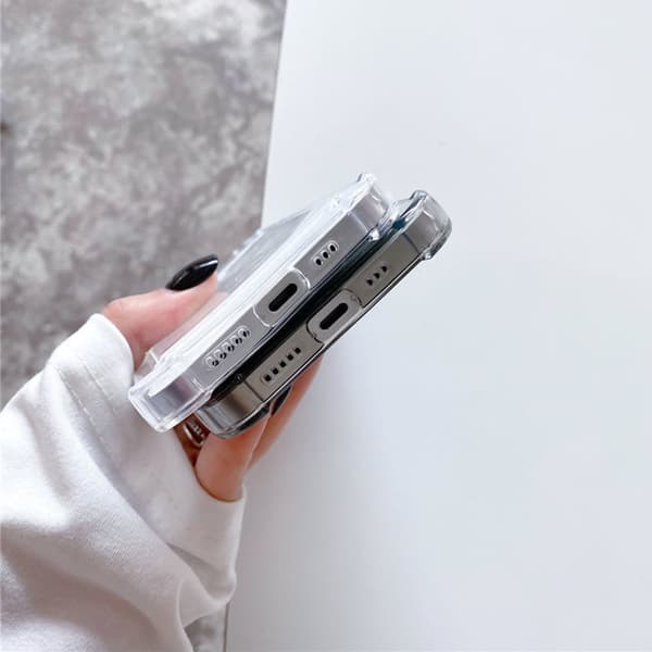 iPhone 11 Stöttåligt Skal med Korthållare - Transparent