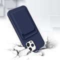 Miniatyrbild 5 av 5: iPhone 12/12 Pro Silikonskal med Korthållare - Blå
