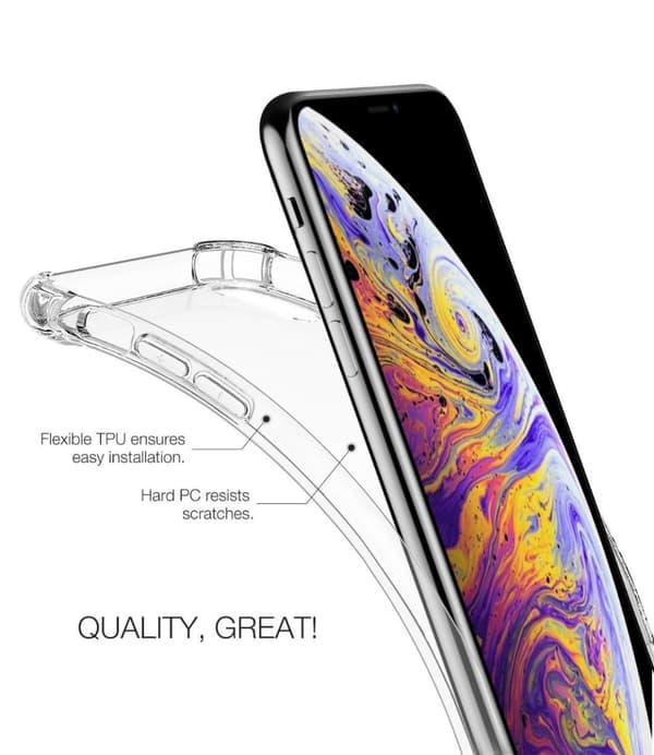 Stöttåligt Mobilskal iPhone XS Max - Transparent