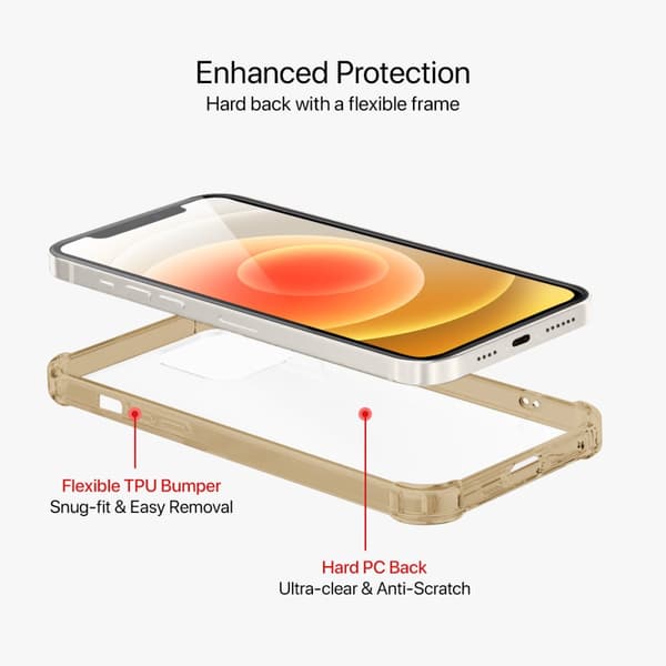 Stöttåligt Mobilskal iPhone 12 Mini - Guld