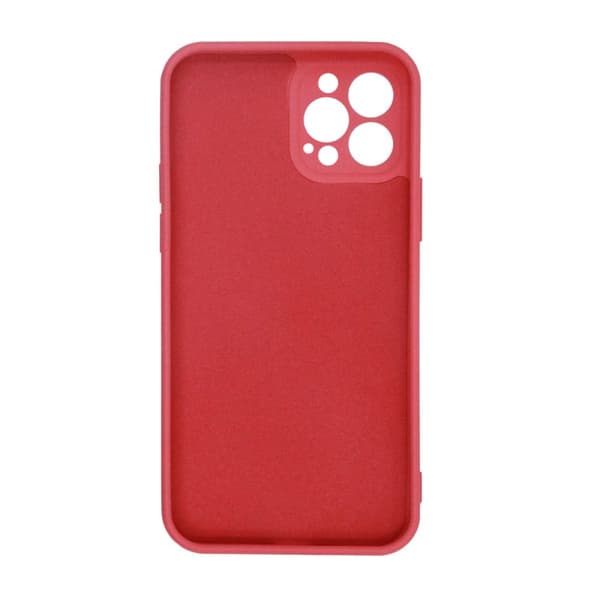 iPhone 12 Pro Silikonskal med Kameraskydd - Röd