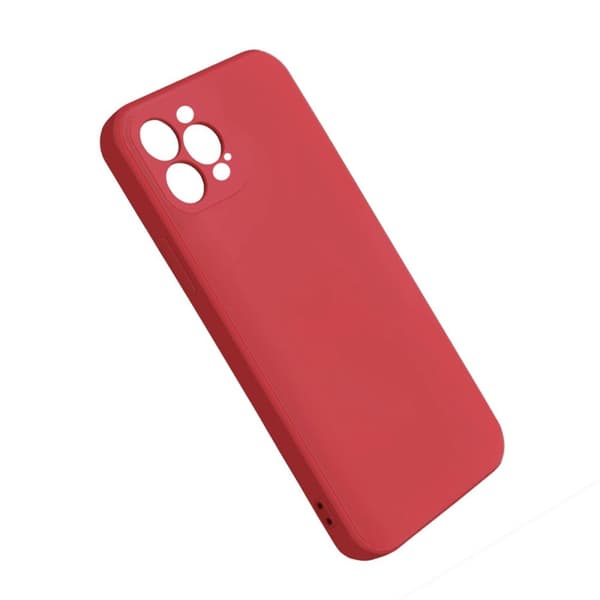 iPhone 12 Pro Silikonskal med Kameraskydd - Röd