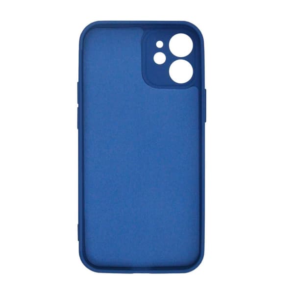 iPhone 12 Mini Silikonskal med Kameraskydd - Blå