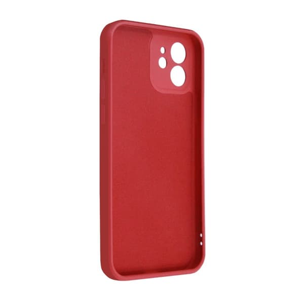 iPhone 12 Silikonskal med Kameraskydd - Röd