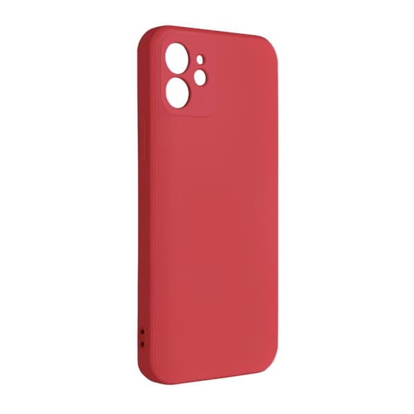 iPhone 12 Silikonskal med Kameraskydd - Röd