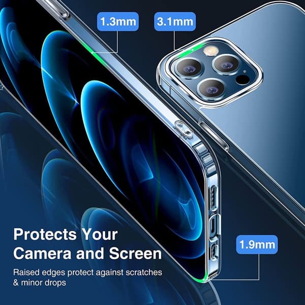 iPhone 12 Pro Max Stöttåligt MagSafe Skal - Transparent