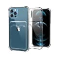 Miniatyrbillede 1 af 2: iPhone 12 Pro Stöttåligt Skal med Korthållare - Transparent