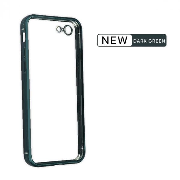 Mobilskal med Kameraskydd iPhone 7/8/SE(2020/2022) - Mörkgrön/transparent