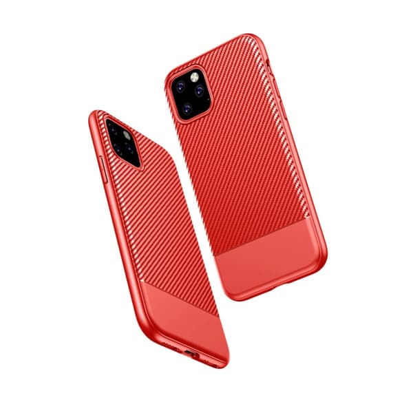 Mobilskal Kolfiberfilm iPhone 11 Pro Max - Röd