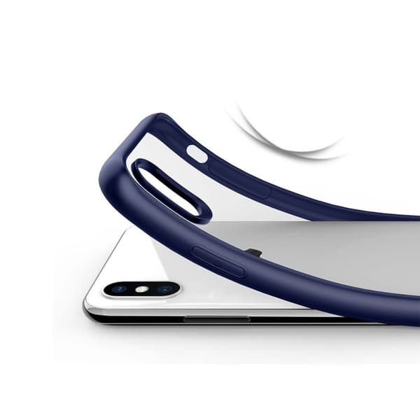 Stöttåligt Mobilskal iPhone XS Max - Blå/Transparent