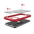 Miniatyrbillede 4 af 8: Stöttåligt Mobilskal iPhone 11 Pro Max - Röd/Transparent