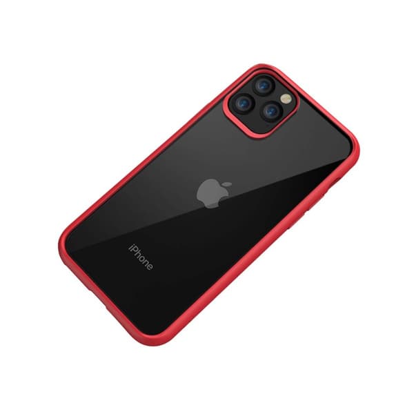 Stöttåligt Mobilskal iPhone 11 Pro Max - Röd/Transparent