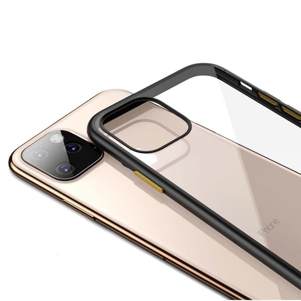 Stöttåligt Mobilskal iPhone 11 Pro Max - Svart/Transparent/Guld