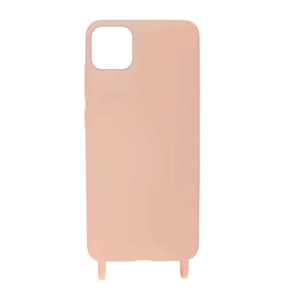 iPhone 11 Pro Silikonskal med Rem/Halsband - Rosa