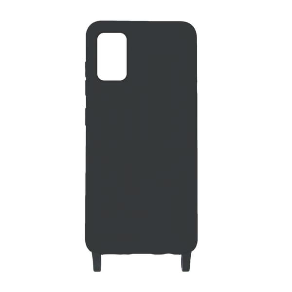 Samsung Galaxy A51 Silikonskal med Rem/Halsband - Svart