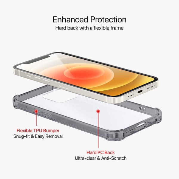 Stöttåligt Mobilskal iPhone 12 Mini - Svart