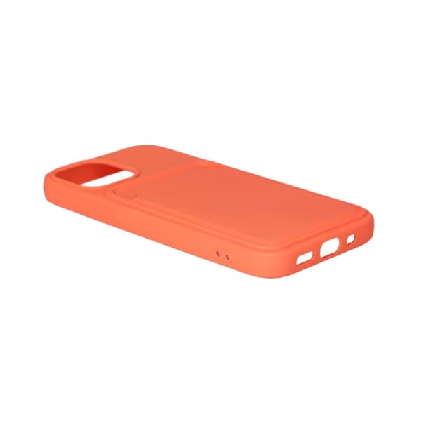 iPhone 13 Mini Silikonskal med Korthållare - Orange