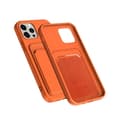 Miniatyrbild 3 av 5: iPhone 13 Silikonskal med Korthållare - Orange