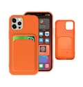 Miniatyrbild 5 av 5: iPhone 13 Silikonskal med Korthållare - Orange