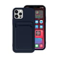 Miniatyrbillede 1 af 4: iPhone 13 Pro Silikonskal med Korthållare - Blå
