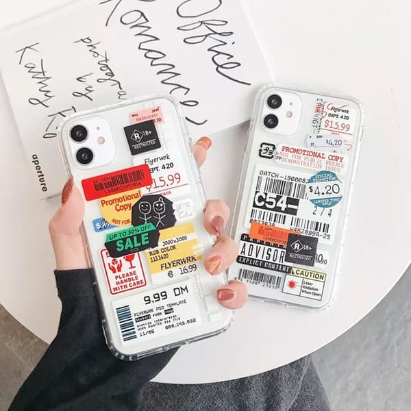Stöttåligt Mobilskal iPhone 12/12 Pro - Fashion Prisetiketter