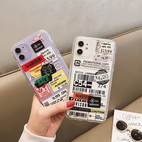 Stöttåligt Mobilskal iPhone 12/12 Pro - Fashion Streckkoder